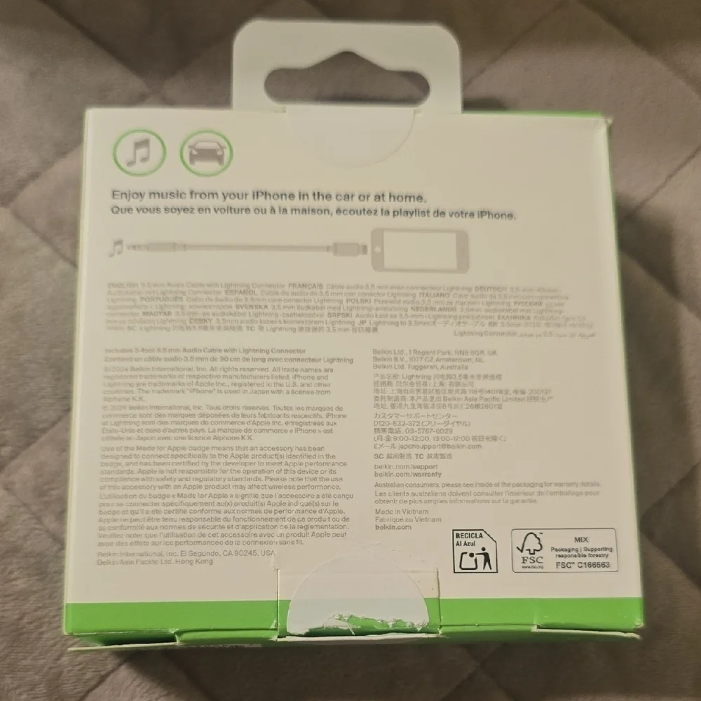 Belkin Black Audio Cable with Lightning Connector